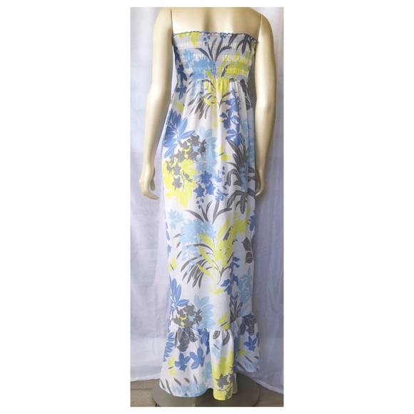 Tommy Bahama Blue and Yellow Floral Maxi Dress - Picture 5 of 8